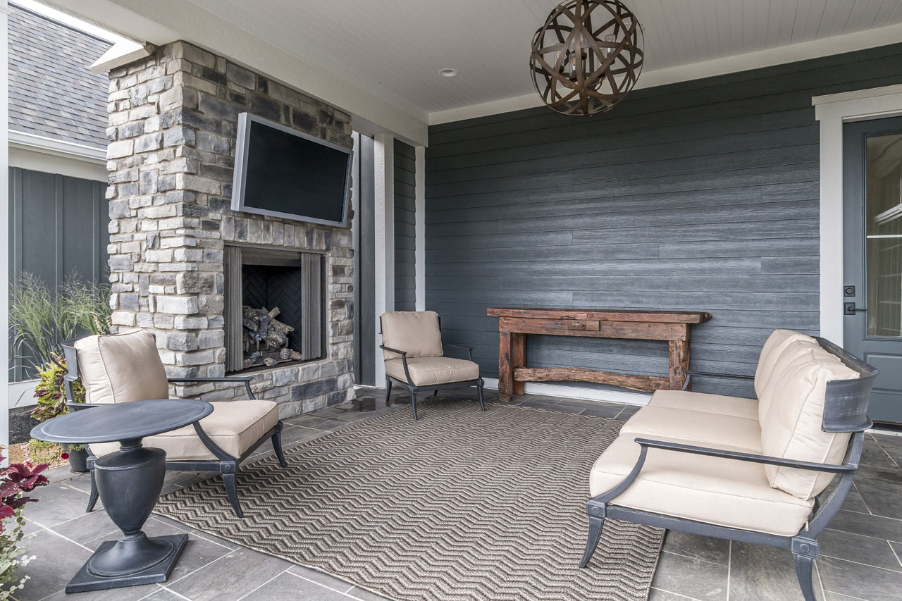 Outdoor Living Room | Luxury Home Builder in the Dublin and Olentangy School District by Bob Webb Homes Luxury Home Builder Columbus Ohio