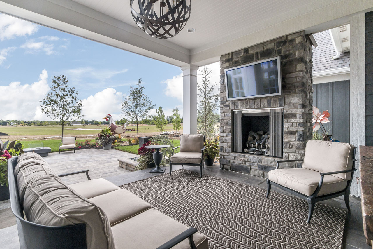 Outdoor Living Room | Luxury Home Builder in the Dublin and Olentangy School District by Bob Webb Homes Luxury Home Builder Columbus Ohio