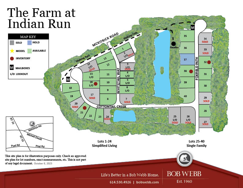 The Farm at Indian Run Community Map 10.8.2025