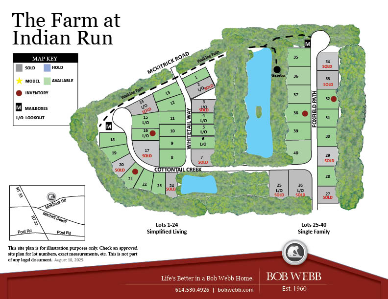The Farm at Indian Run Community Map 8.18.2025