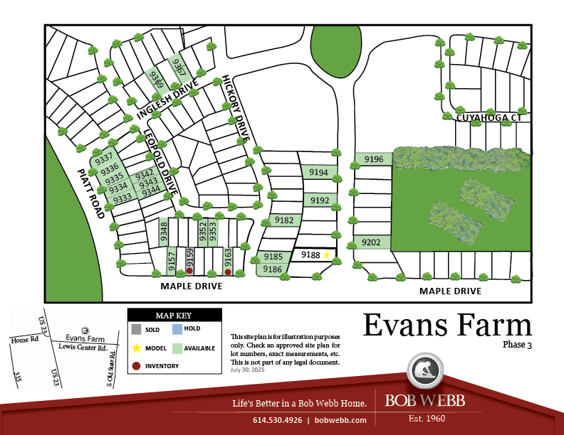 EvansFarm_Phase 3 Sitemap