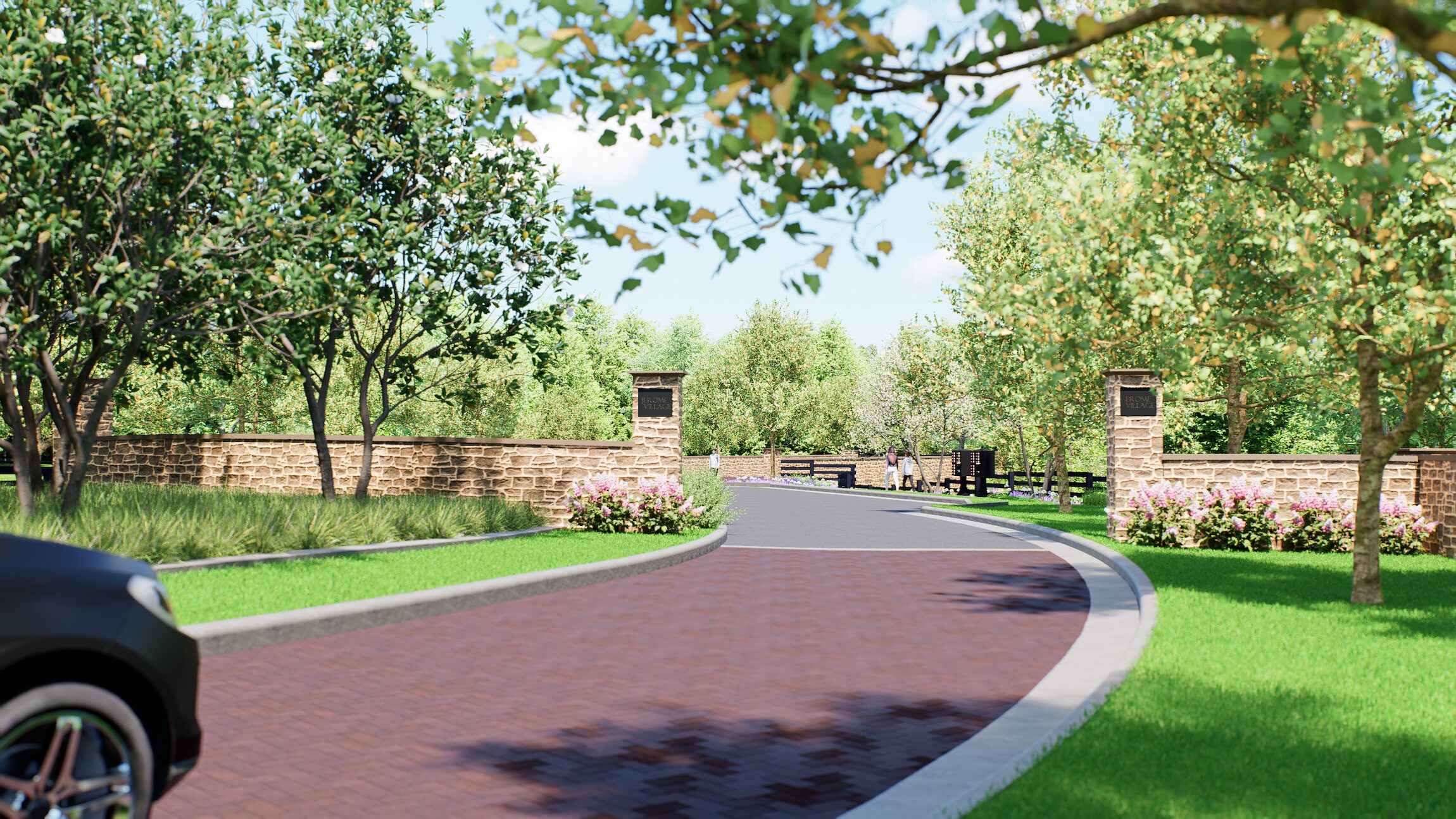 Laurel Crossing Jerome Village Entry Rendering Bob Webb Homes